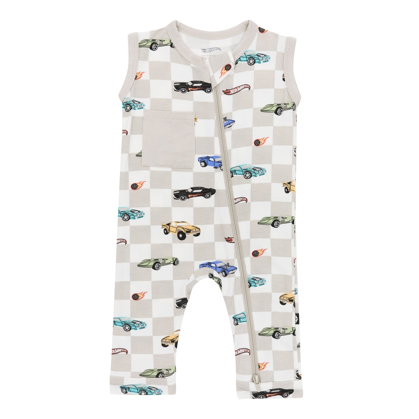 Zippered Sleeveless Romper in Fast and Fierce