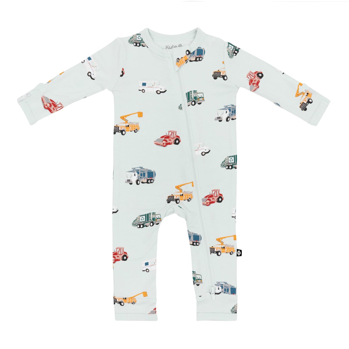 Zippered Romper in City Vehicles