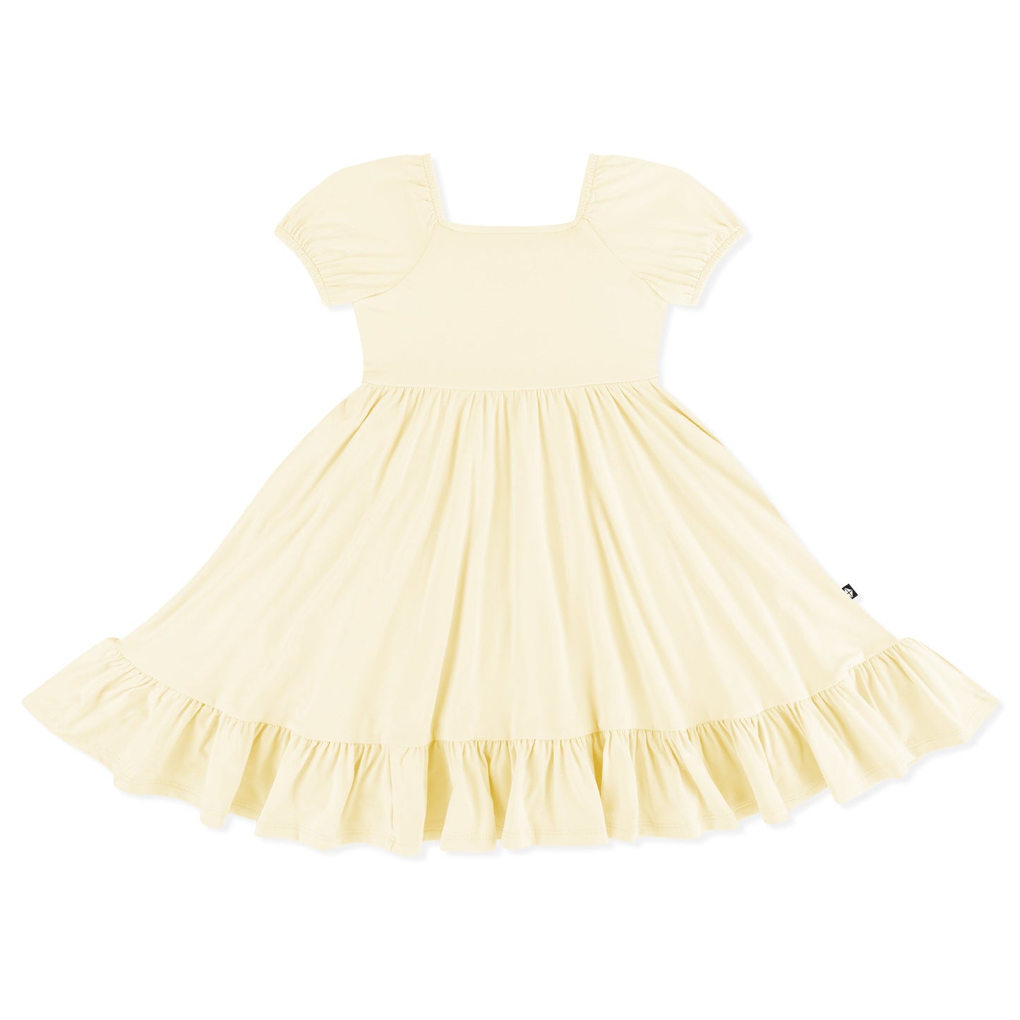 Puff Sleeve Twirl Dress in Chamomile