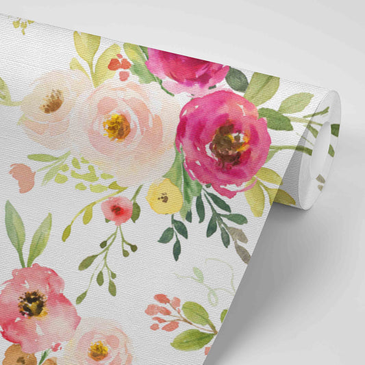 Franny's Farmhouse Floral Removable Wallpaper
